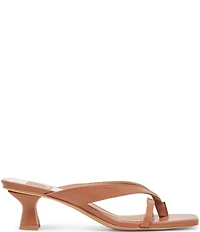 Dolce Vita Brevel Leather Thong Kitten Heel Dress Sandals
