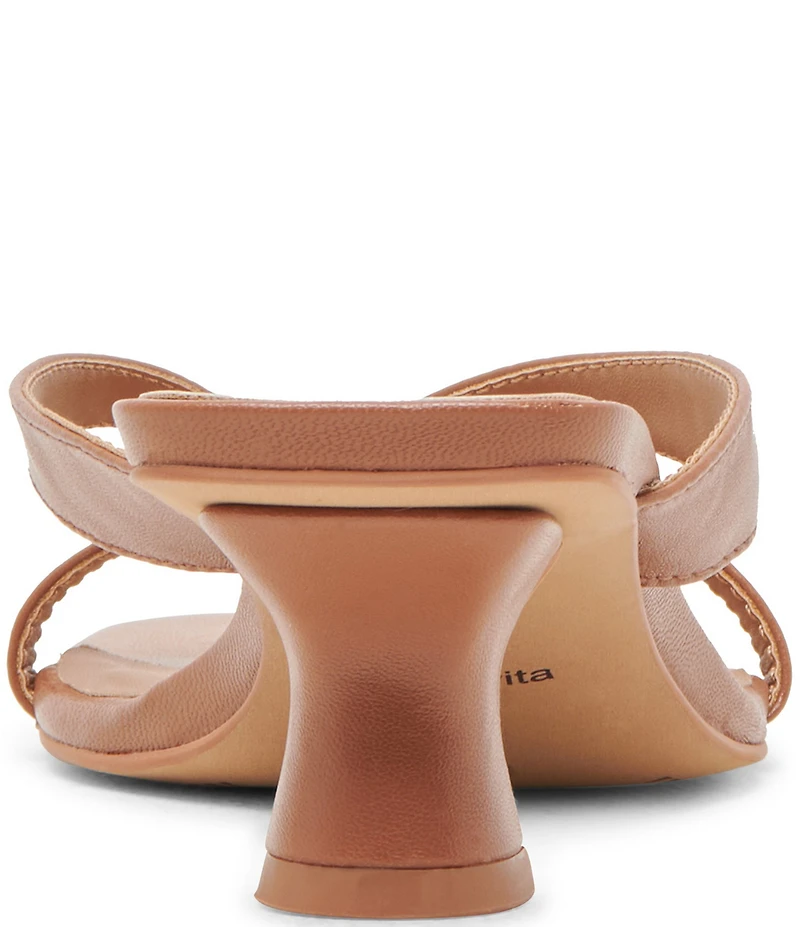 Dolce Vita Brevel Leather Thong Kitten Heel Dress Sandals