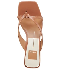 Dolce Vita Brevel Leather Thong Kitten Heel Dress Sandals