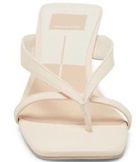 Dolce Vita Brevel Leather Thong Kitten Heel Dress Sandals