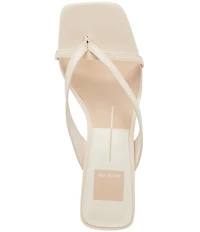 Dolce Vita Brevel Leather Thong Kitten Heel Dress Sandals