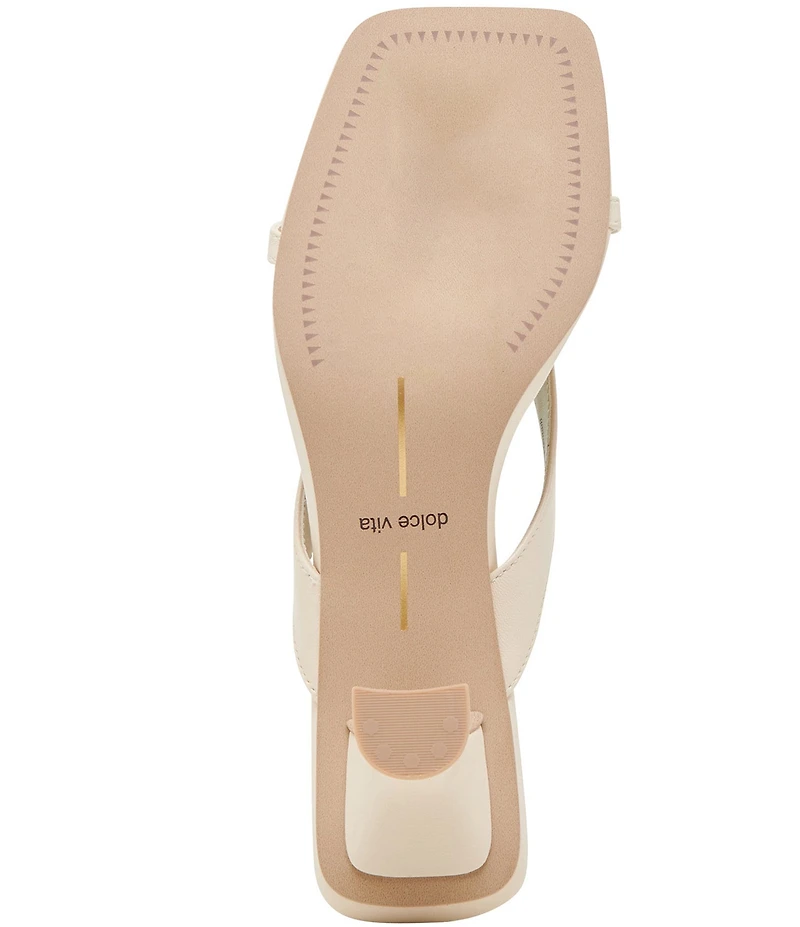 Dolce Vita Brevel Leather Thong Kitten Heel Dress Sandals