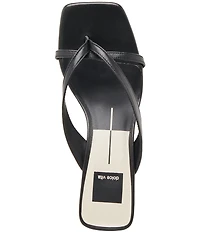 Dolce Vita Brevel Leather Thong Kitten Heel Dress Sandals