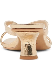 Dolce Vita Brevel Crushed Leather Thong Kitten Heel Dress Sandals