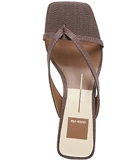 Dolce Vita Brevel Raffia Thong Kitten Heel Dress Sandals