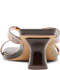 Dolce Vita Brevel Tortoise Vinyl Thong Kitten Heel Dress Sandals