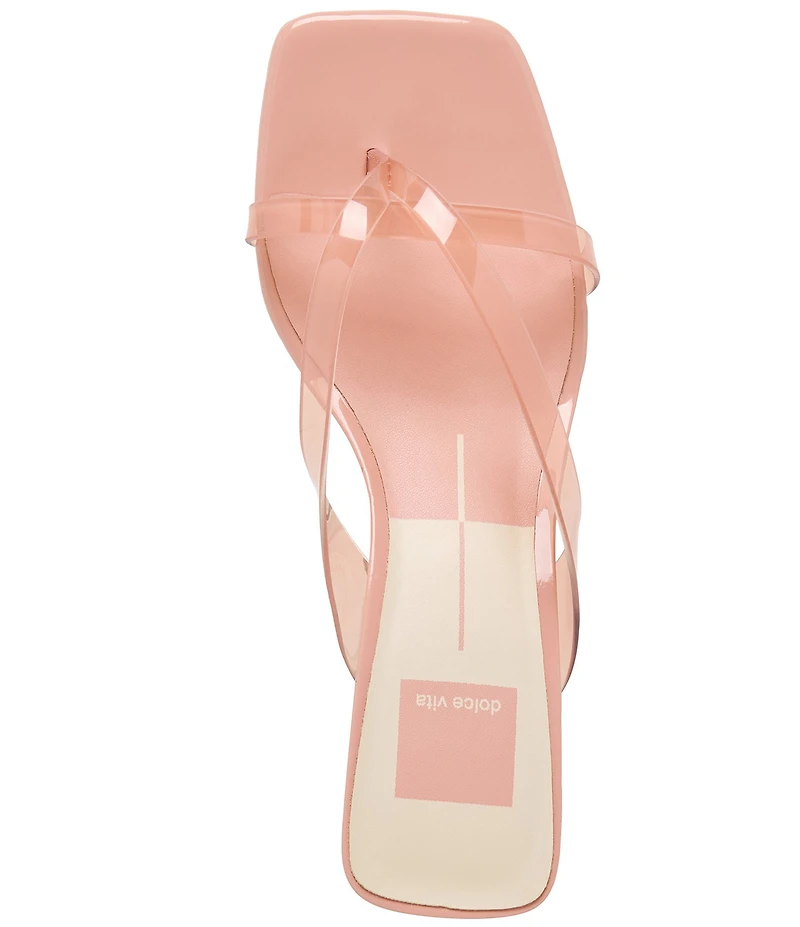 Dolce Vita Brevel Vinyl Thong Kitten Heel Dress Sandals