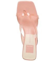 Dolce Vita Brevel Vinyl Thong Kitten Heel Dress Sandals