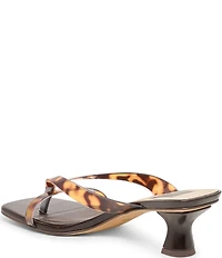 Dolce Vita Brevel Vinyl Thong Kitten Heel Dress Sandals