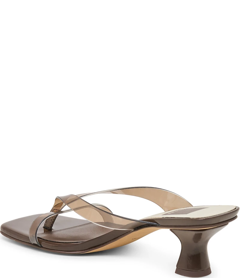 Dolce Vita Brevel Vinyl Thong Kitten Heel Dress Sandals