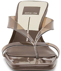 Dolce Vita Brevel Vinyl Thong Kitten Heel Dress Sandals