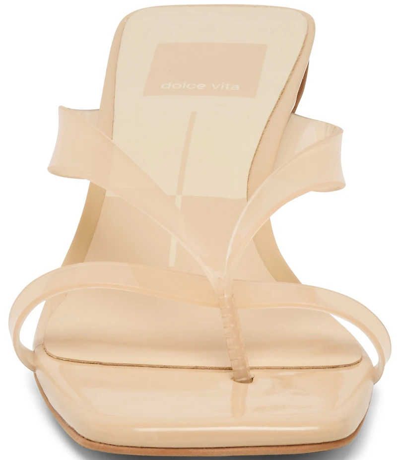 Dolce Vita Brevel Vinyl Thong Kitten Heel Dress Sandals