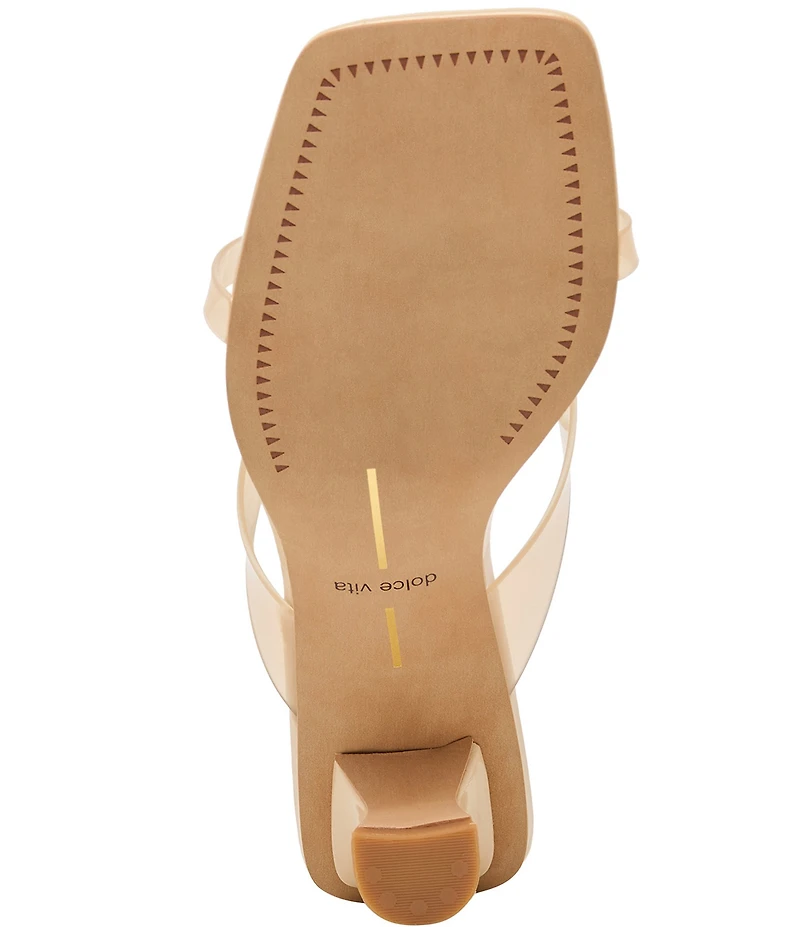 Dolce Vita Brevel Vinyl Thong Kitten Heel Dress Sandals