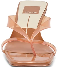 Dolce Vita Brevel Vinyl Thong Kitten Heel Dress Sandals