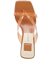Dolce Vita Brevel Vinyl Thong Kitten Heel Dress Sandals