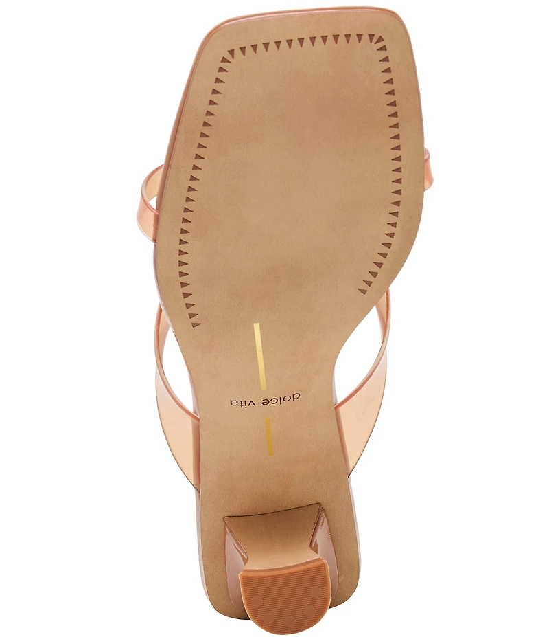 Dolce Vita Brevel Vinyl Thong Kitten Heel Dress Sandals