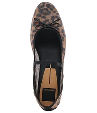 Dolce Vita Cadel Leopard Mesh Bow Mary Jane Ballet Flats