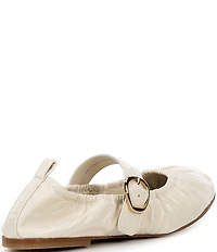Dolce Vita Caely Ruched Leather Mary Jane Ballet Flats
