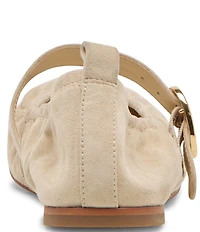 Dolce Vita Caely Ruched Suede Mary Jane Ballet Flats
