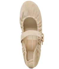 Dolce Vita Caely Ruched Suede Mary Jane Ballet Flats