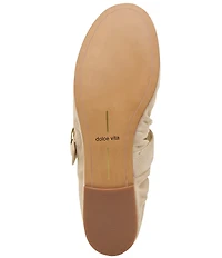 Dolce Vita Caely Ruched Suede Mary Jane Ballet Flats