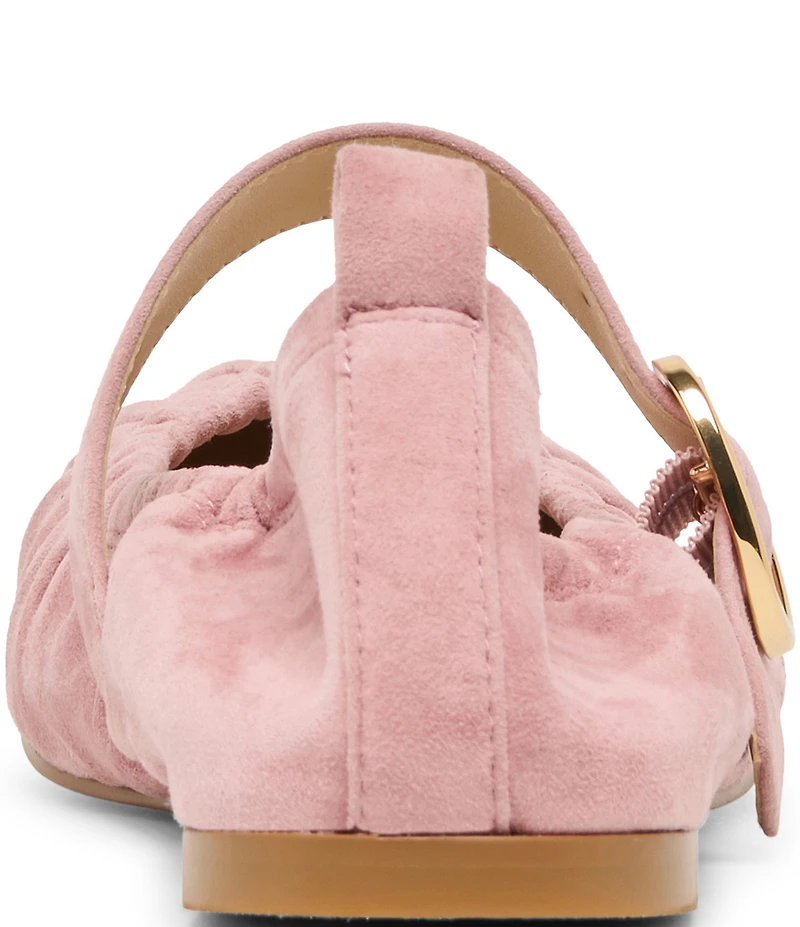 Dolce Vita Caely Ruched Suede Mary Jane Ballet Flats