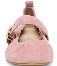 Dolce Vita Caely Ruched Suede Mary Jane Ballet Flats