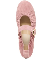 Dolce Vita Caely Ruched Suede Mary Jane Ballet Flats