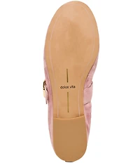 Dolce Vita Caely Ruched Suede Mary Jane Ballet Flats