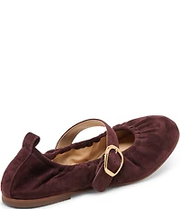 Dolce Vita Caely Ruched Suede Mary Jane Ballet Flats