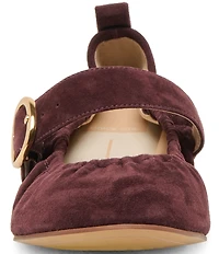 Dolce Vita Caely Ruched Suede Mary Jane Ballet Flats