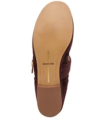 Dolce Vita Caely Ruched Suede Mary Jane Ballet Flats