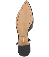 Dolce Vita Carel Patent Leather Point Toe Block Heel Slingback Pumps