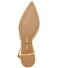Dolce Vita Carel Raffia Point Toe Block Heel Slingback Pumps