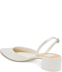 Dolce Vita Carel Satin Point Toe Block Heel Slingback Pumps