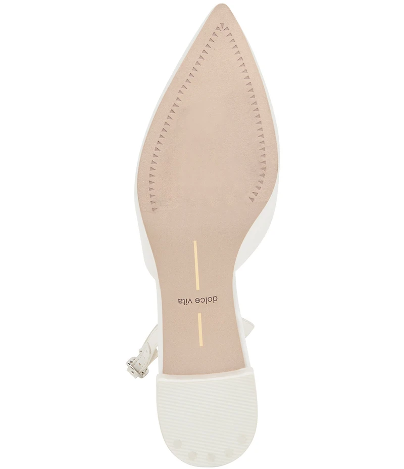 Dolce Vita Carel Satin Point Toe Block Heel Slingback Pumps