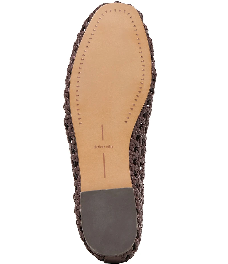 Dolce Vita Cason Woven Leather Ballet Flats