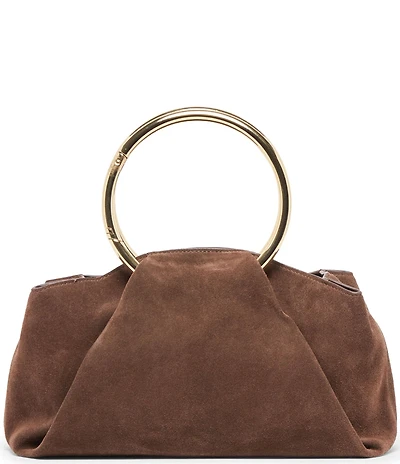 Dolce Vita Channing Suede Pleated O Ring Clutch