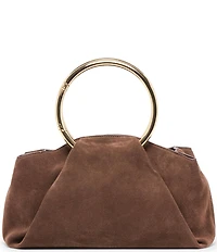 Dolce Vita Channing Suede Pleated O Ring Clutch