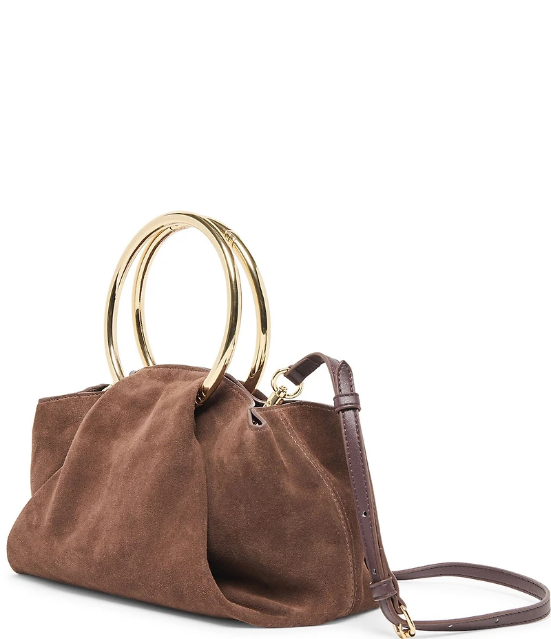 Dolce Vita Channing Suede Pleated O Ring Clutch