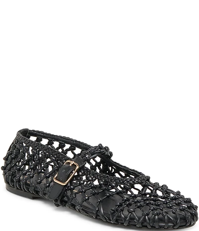 Dolce Vita Clair Woven Leather Mary Jane Ballet Flats