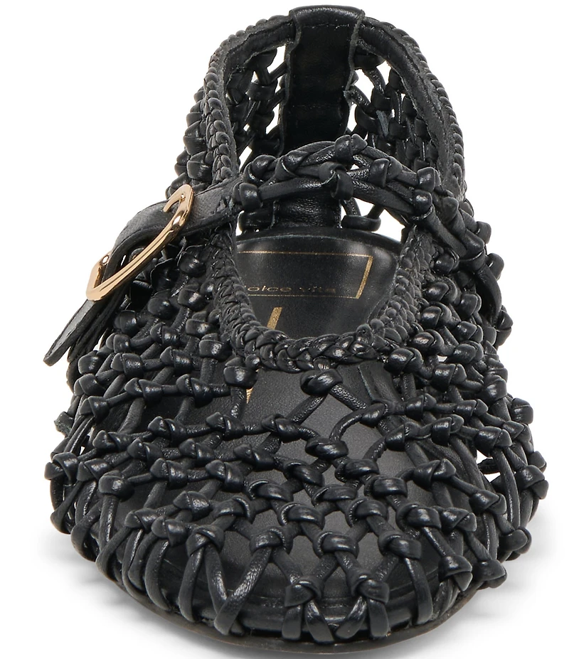Dolce Vita Clair Woven Leather Mary Jane Ballet Flats