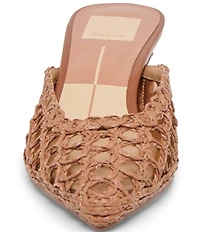 Dolce Vita Cleo Loop Raffia Kitten Heel Mules