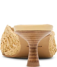 Dolce Vita Cleo Loop Raffia Kitten Heel Mules