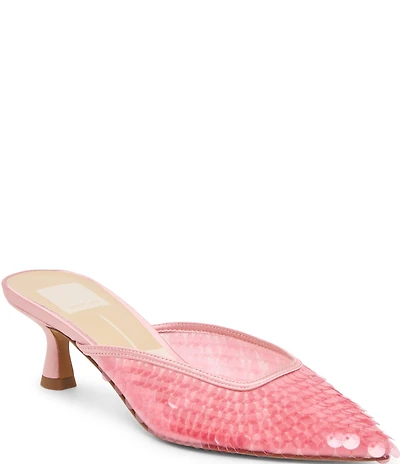 Dolce Vita Cleo Sequin Kitten Heel Mules