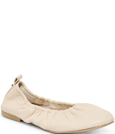 Dolce Vita Conrad Ruched Leather Ballet Flats
