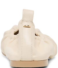 Dolce Vita Conrad Ruched Leather Ballet Flats