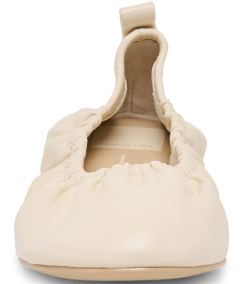 Dolce Vita Conrad Ruched Leather Ballet Flats