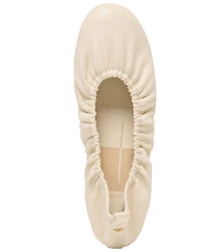 Dolce Vita Conrad Ruched Leather Ballet Flats