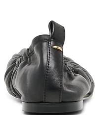 Dolce Vita Conrad Ruched Leather Ballet Flats